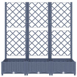 NNEVL Garden Planter with Trellis Dark Grey 120x40x121.5 cm PP