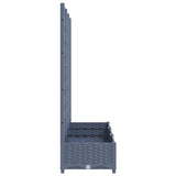NNEVL Garden Planter with Trellis Dark Grey 120x40x121.5 cm PP