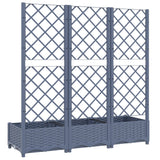 NNEVL Garden Planter with Trellis Dark Grey 120x40x121.5 cm PP
