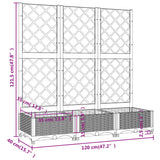 NNEVL Garden Planter with Trellis Dark Grey 120x40x121.5 cm PP