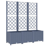 NNEVL Garden Planter with Trellis Dark Grey 120x40x136 cm PP