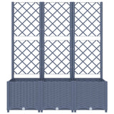 NNEVL Garden Planter with Trellis Dark Grey 120x40x136 cm PP