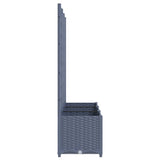 NNEVL Garden Planter with Trellis Dark Grey 120x40x136 cm PP