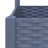 NNEVL Garden Planter with Trellis Dark Grey 120x40x136 cm PP