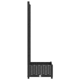 NNEVL Garden Planter with Trellis Black 40x40x121.5 cm PP