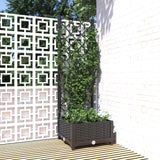 NNEVL Garden Planter with Trellis Black 40x40x121.5 cm PP