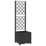 NNEVL Garden Planter with Trellis Black 40x40x136 cm PP
