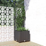 NNEVL Garden Planter with Trellis Black 40x40x136 cm PP