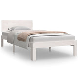 NNEVL Bed Frame without Mattress White 90x190 cm