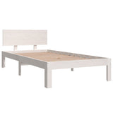 NNEVL Bed Frame without Mattress White 90x190 cm