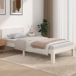 NNEVL Bed Frame without Mattress White 90x190 cm