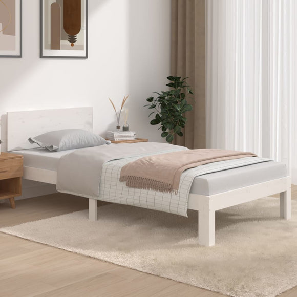 NNEVL Bed Frame without Mattress White 90x190 cm
