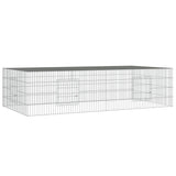 NNEVL 2-Panel Rabbit Cage 220x110x55 cm Galvanised Iron