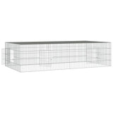 NNEVL 2-Panel Rabbit Cage 220x110x55 cm Galvanised Iron
