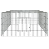 NNEVL 2-Panel Rabbit Cage 220x110x55 cm Galvanised Iron