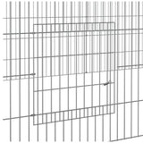 NNEVL 2-Panel Rabbit Cage 220x110x55 cm Galvanised Iron