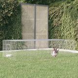 NNEVL 2-Panel Rabbit Cage 220x110x55 cm Galvanised Iron