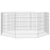 NNEVL 8-Panel Rabbit Cage 54x60 cm Galvanised Iron