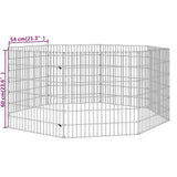 NNEVL 8-Panel Rabbit Cage 54x60 cm Galvanised Iron