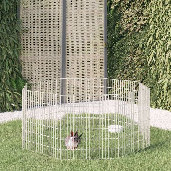 NNEVL 8-Panel Rabbit Cage 54x60 cm Galvanised Iron