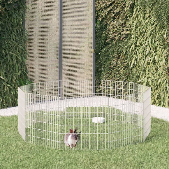 NNEVL 10-Panel Rabbit Cage 54x60 cm Galvanised Iron