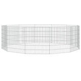 NNEVL 12-Panel Rabbit Cage 54x60 cm Galvanised Iron