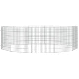 NNEVL 12-Panel Rabbit Cage 54x60 cm Galvanised Iron