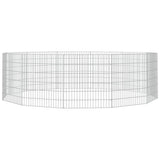 NNEVL 12-Panel Rabbit Cage 54x60 cm Galvanised Iron