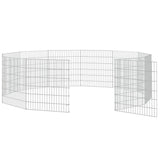 NNEVL 12-Panel Rabbit Cage 54x60 cm Galvanised Iron