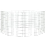 NNEVL 10-Panel Rabbit Cage 54x80 cm Galvanised Iron