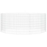 NNEVL 12-Panel Rabbit Cage 54x80 cm Galvanised Iron