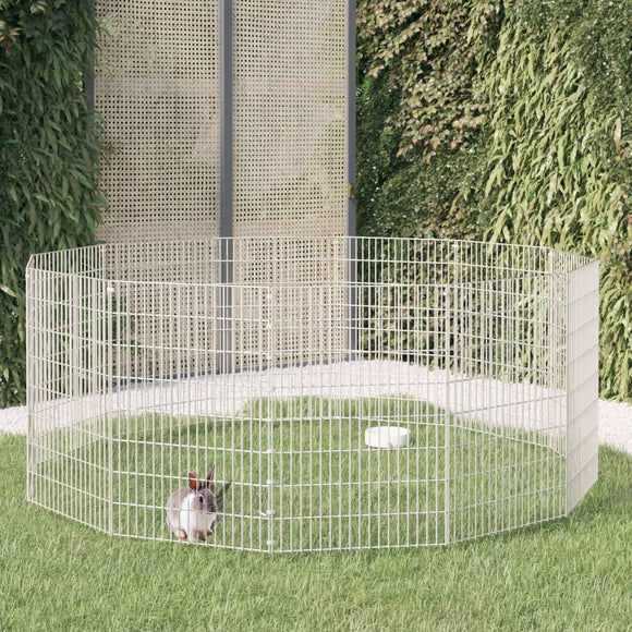 NNEVL 12-Panel Rabbit Cage 54x80 cm Galvanised Iron