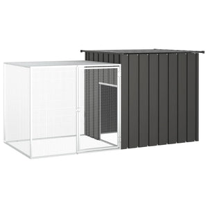 NNEVL Chicken Cage Anthracite 200x91x100 cm Galvanised Steel