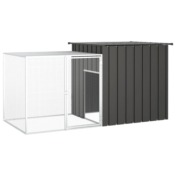 NNEVL Chicken Cage Anthracite 200x91x100 cm Galvanised Steel