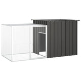 NNEVL Chicken Cage Anthracite 200x91x100 cm Galvanised Steel