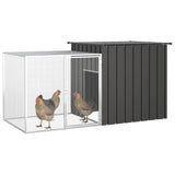 NNEVL Chicken Cage Anthracite 200x91x100 cm Galvanised Steel