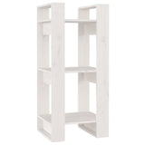 NNEVL Book Cabinet/Room Divider White 41x35x91 cm Solid Wood Pine