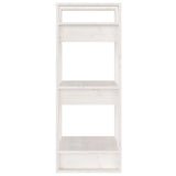 NNEVL Book Cabinet/Room Divider White 41x35x91 cm Solid Wood Pine