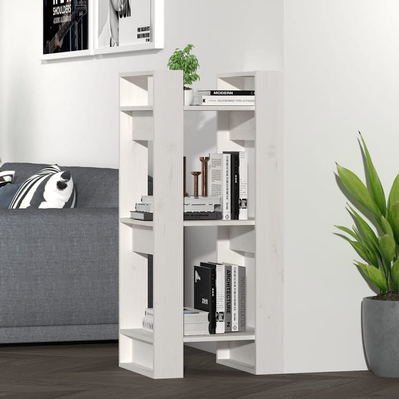 NNEVL Book Cabinet/Room Divider White 41x35x91 cm Solid Wood Pine