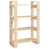 NNEVL Book Cabinet/Room Divider 80x35x125 cm Solid Wood Pine