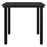 NNEVL 5 Piece Garden Dining Set with Cushions Poly Rattan and Black