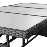 NNEVL Garden Table Black 170x80x74 cm Poly Rattan