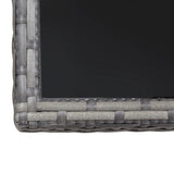 NNEVL Garden Table Grey 80x80x74 cm Poly Rattan