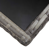 NNEVL Garden Table Grey 140x80x74 cm Poly Rattan