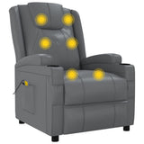 NNEVL Massage Chair Anthracite Faux Leather