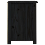 NNEVL Bedside Cabinets 2 pcs Black 40x35x49 cm Solid Wood Pine