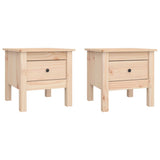 NNEVL Side Tables 2 pcs 40x40x39 cm Solid Wood Pine