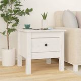 NNEVL Side Tables 2 pcs White 40x40x39 cm Solid Wood Pine