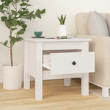 NNEVL Side Tables 2 pcs White 40x40x39 cm Solid Wood Pine