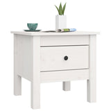 NNEVL Side Tables 2 pcs White 40x40x39 cm Solid Wood Pine